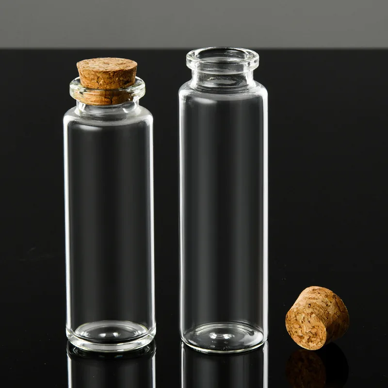 Width 30mm Mini Bottles With Cork Lids Wishing Message Glass Bottles Vials Pudding Glass Jar With cork glass bottle stopper