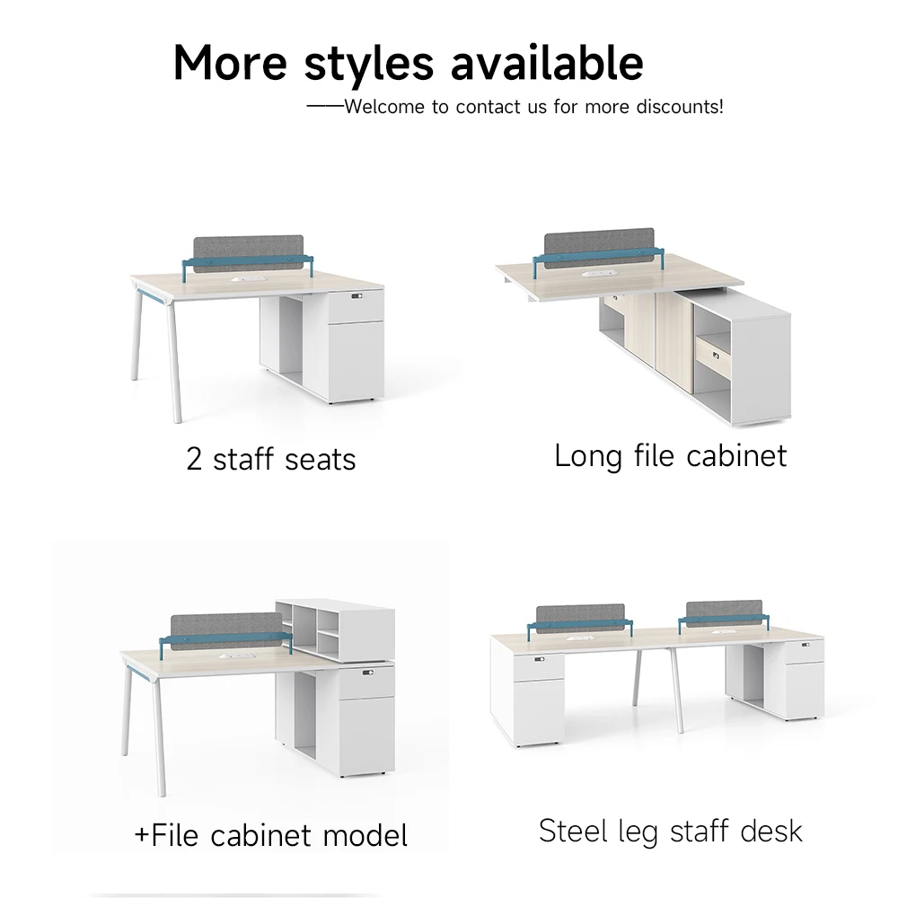 New design small desk office modern workstation white workstation cubicle 4 people workstation standardization