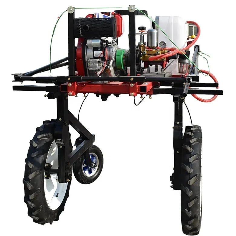 High Efficiency Four Wheel Sprayer Hand Push Gasoline / Diesel Engine Boom Sprayer For Farm