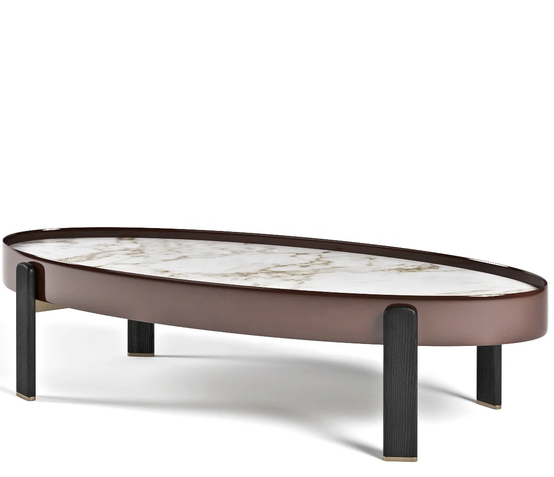 MA-QPR35 5 Star hotel Furniture  Marble Table Top Metal Leg Coffee Table