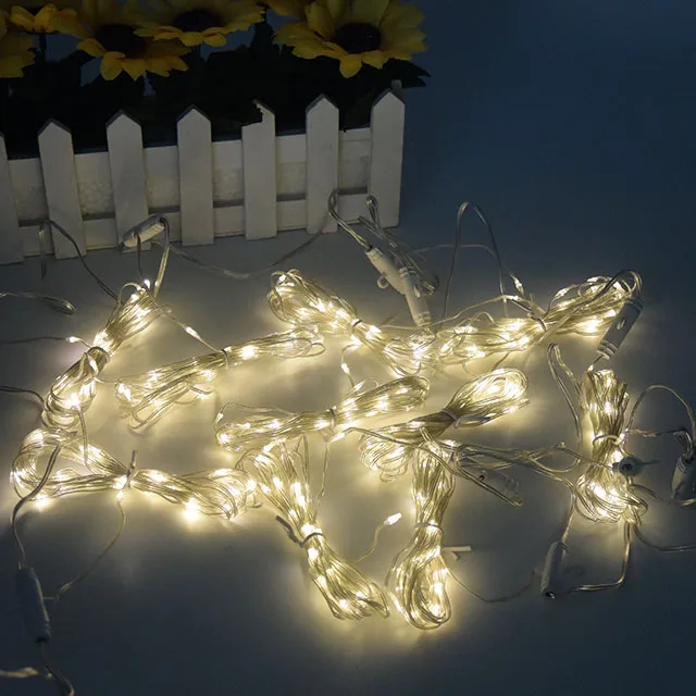 3*3m Warm White/RGB Hanging Christmas Lights Stage Decoration Backdrop Fairy Lights