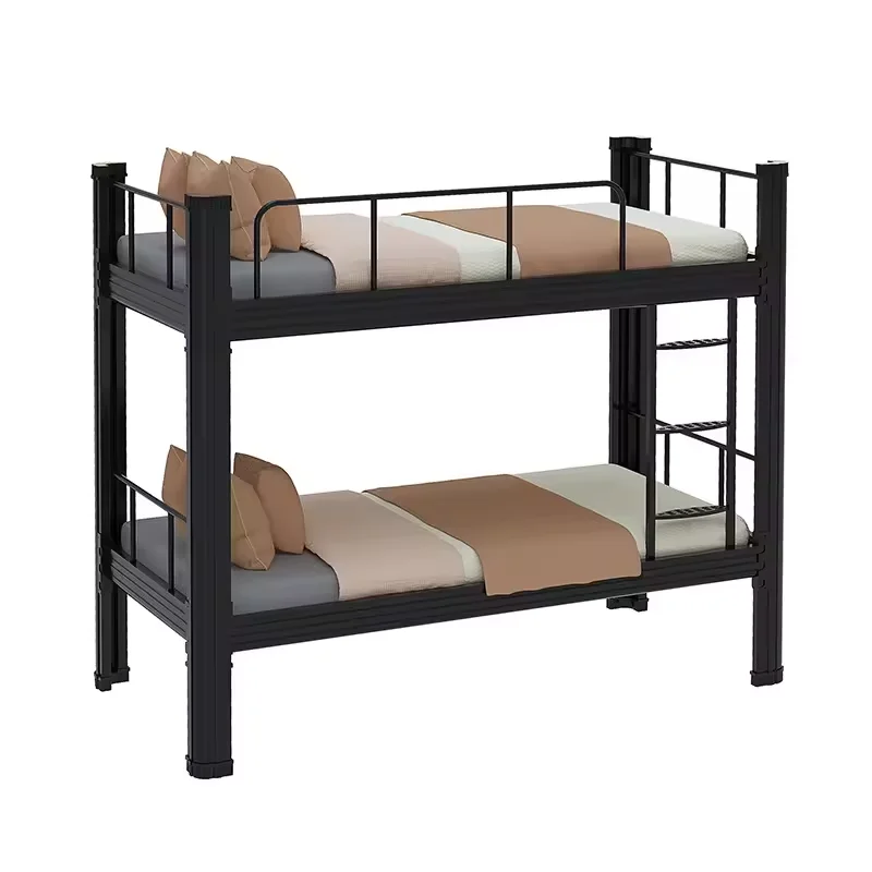 Customized Dormitory Hostel Adult No Screws Steel Bunk Bed Camp Style Durable Metal Bunk Bed