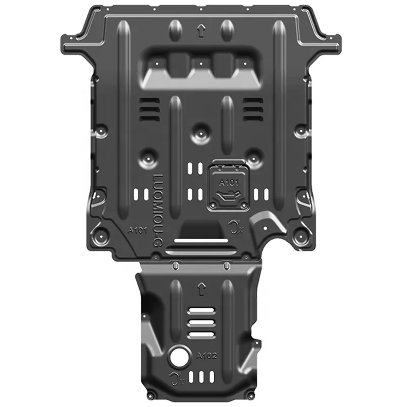 JUNXI 3D Magnesium Aluminum Alloy Engine Gear Box Skid Plate Car Bottom Cover Plate fit for Giulia