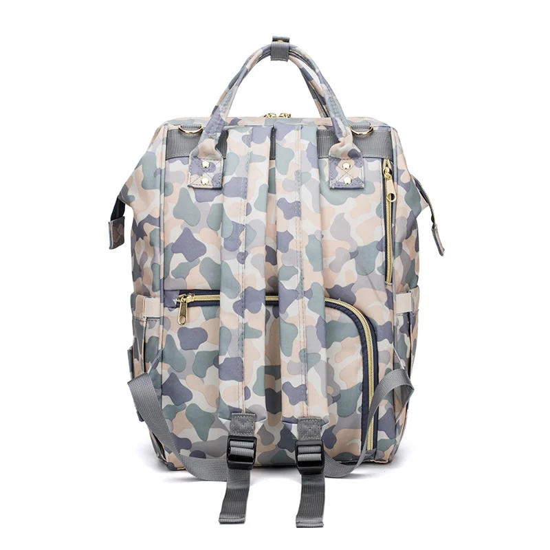 Multi-function Mummy Bag Mom Bag Backpack Waterproof Camouflage Diaper Bag