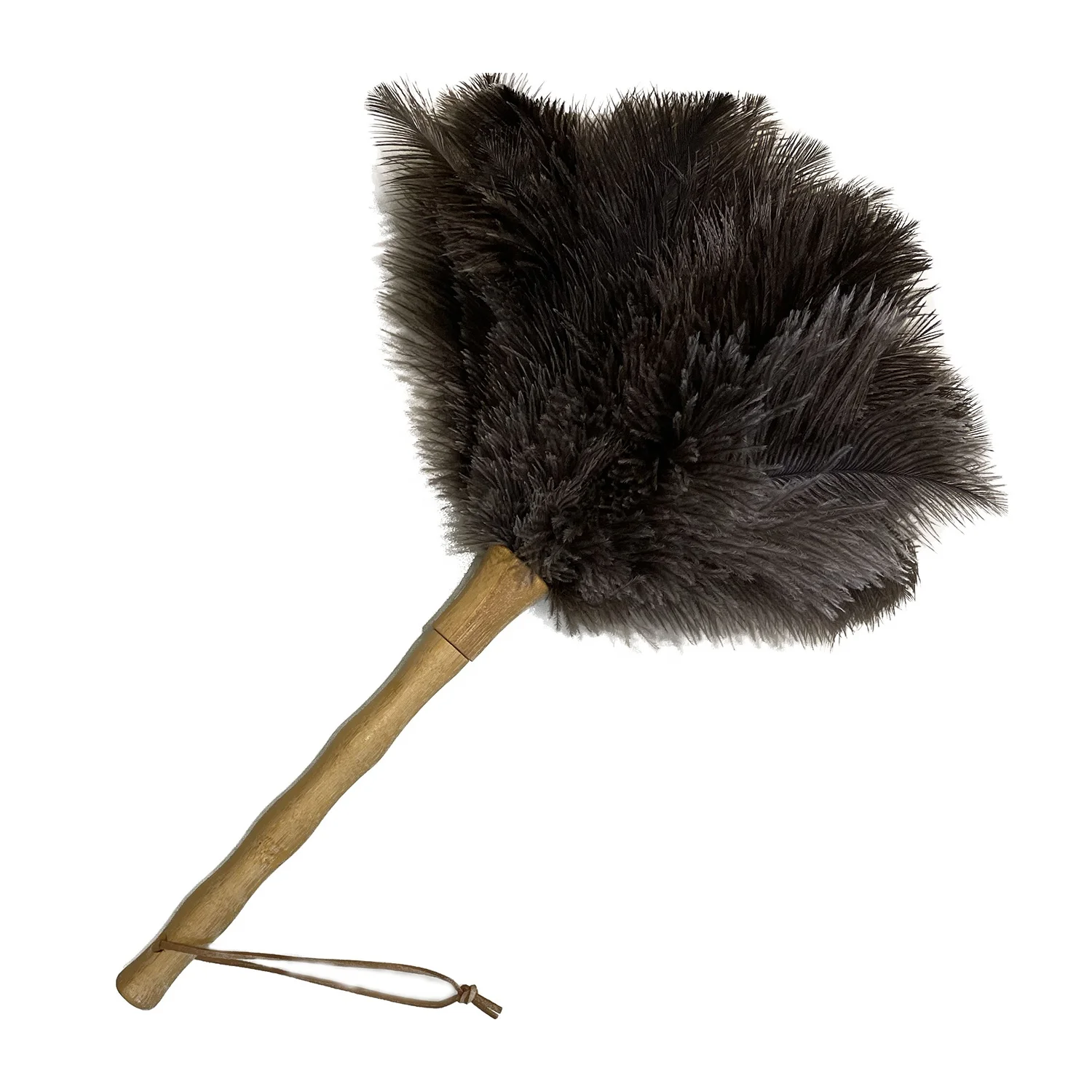 Wholesale 16 inch Fluffy Mini Black Brown Cleaning Supplies South Africa Ostrich Feather Duster with Wood Handle