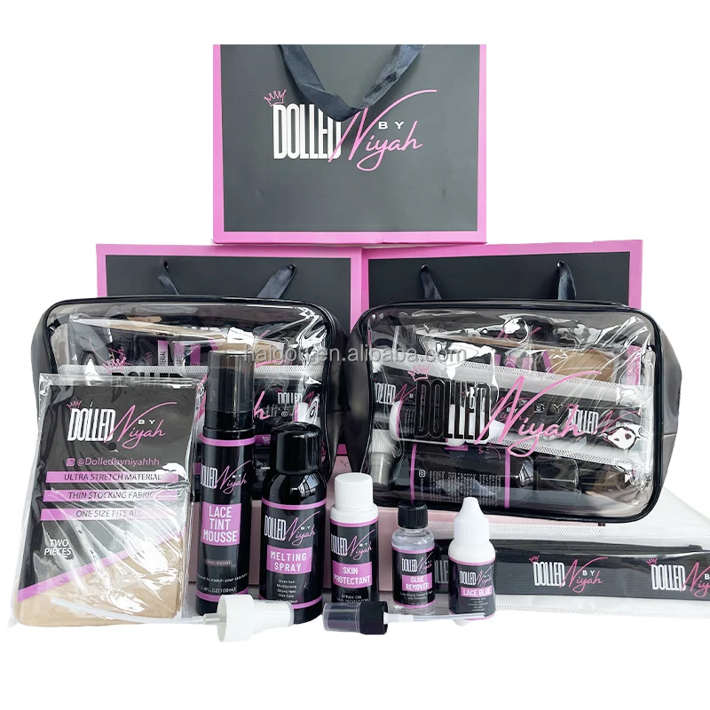 Customize Strong Hold Tube Lace Glue Waterproof Frontal Lace Wigs Adhesive Glue In Tube Lace Tint Spray Kit