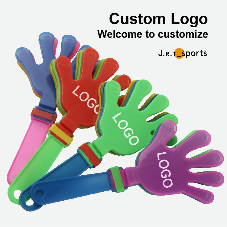 Factory Custom 13*28cm Custom Logo Printing Plastic Fan Hand Clapper For Sport Cheering And Party Use