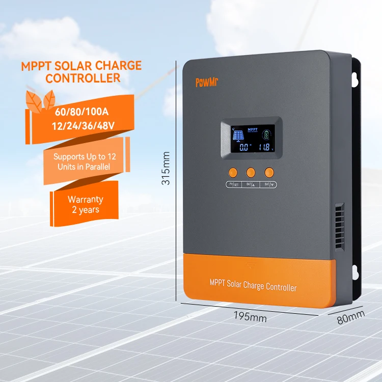 PowMr 12/24/36/48V Solar Charge Controller 60A 80A 100A Support Parallel MPPT Solar Charge Controller