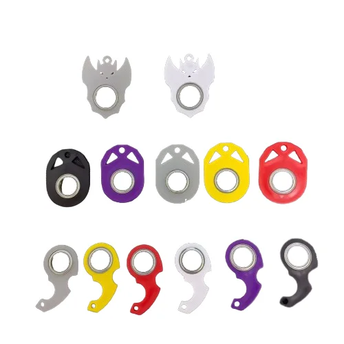 New Keychain Spinner Fidget Hand Toy For Anxiety Relief Metal Keyring Adults Birthday Party Relieving Boredom Adhd Gift Office