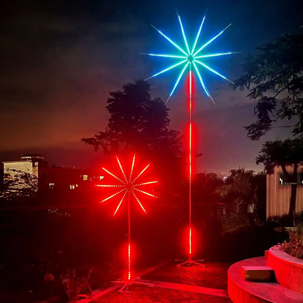 Dimmable App Control RGB color changing smart ws2812b addressable led strip light fireworks