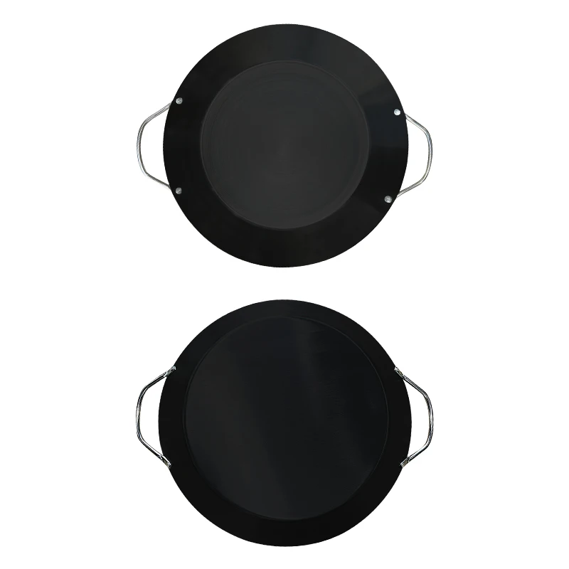 Customizable Reliable Double Ears Spanish Carbon Steel Cooking Restaurant Hotel Paella Pan