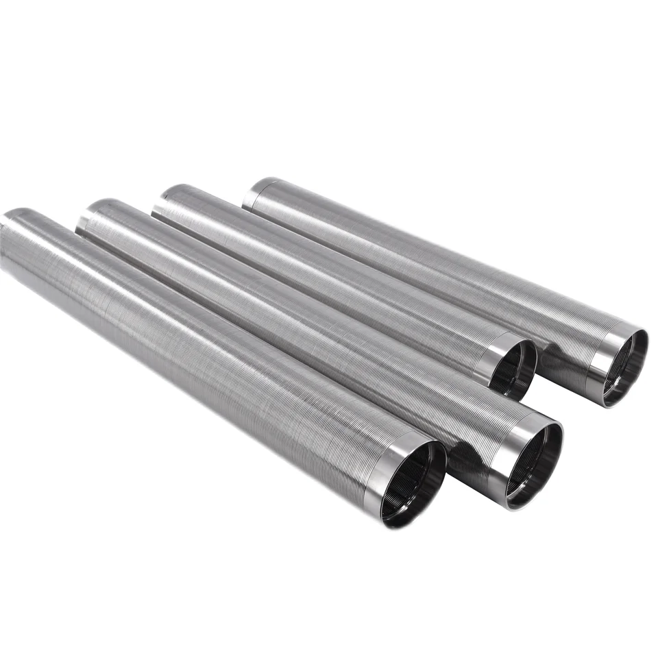 V Wrapped Johnson Filter 304  316Stainless Steel Water Well Tube Strainer Wedge Wire Screen