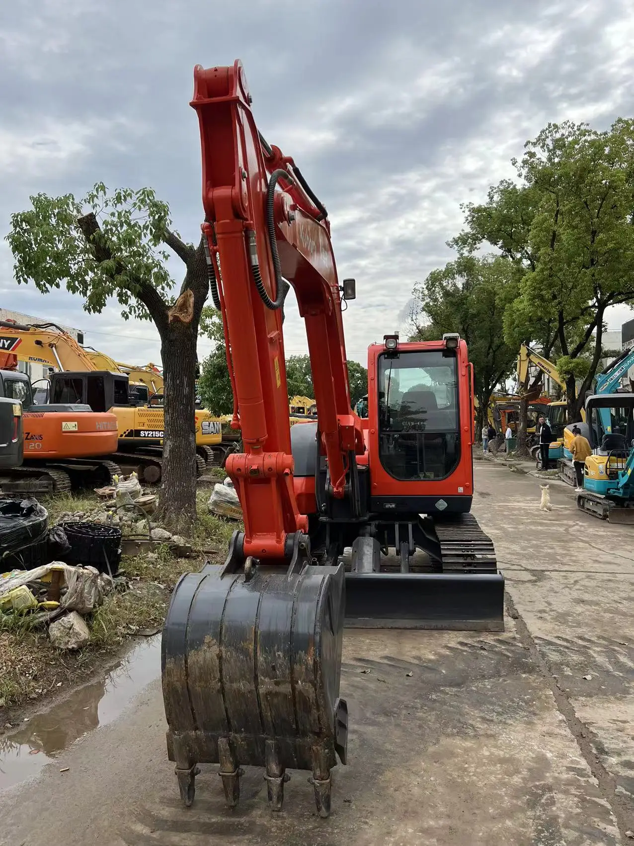 Японский оригинальный экскаватор KUBOTA б/у небольшой 8-тонный KX185-3 Подержанный KX185 машина с кондиционером кабина kx 185
