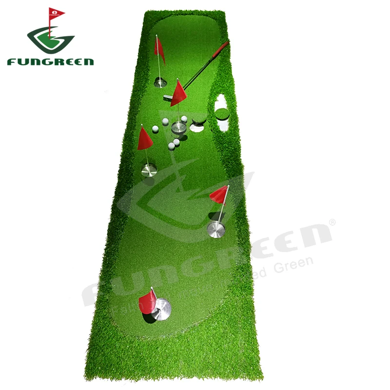 New Golf Putting Mat Size 75cm*300cm golf putting green artificial grass with 5 holes