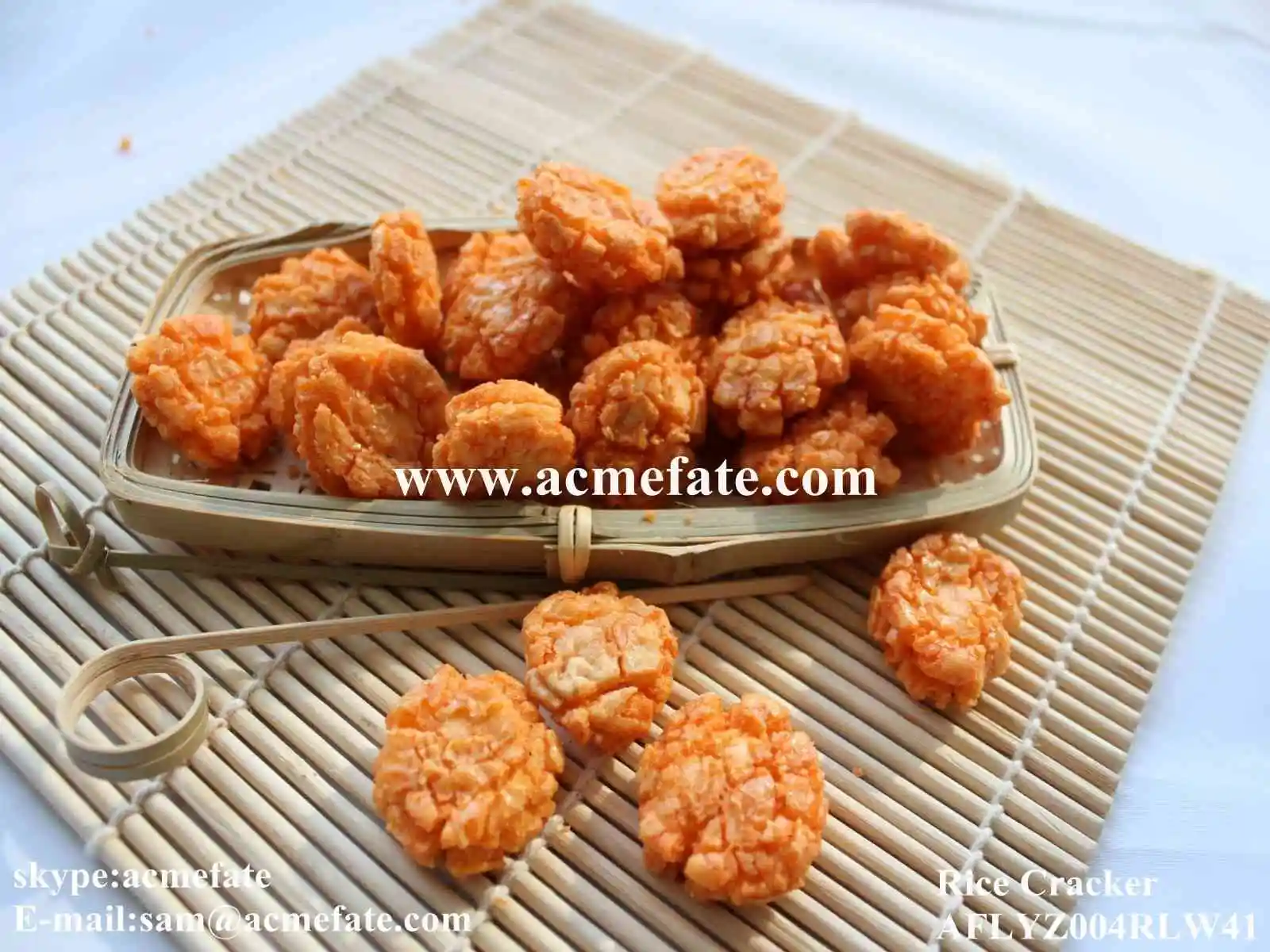 Острые праздничные закуски, азиатские рисовые крекеры