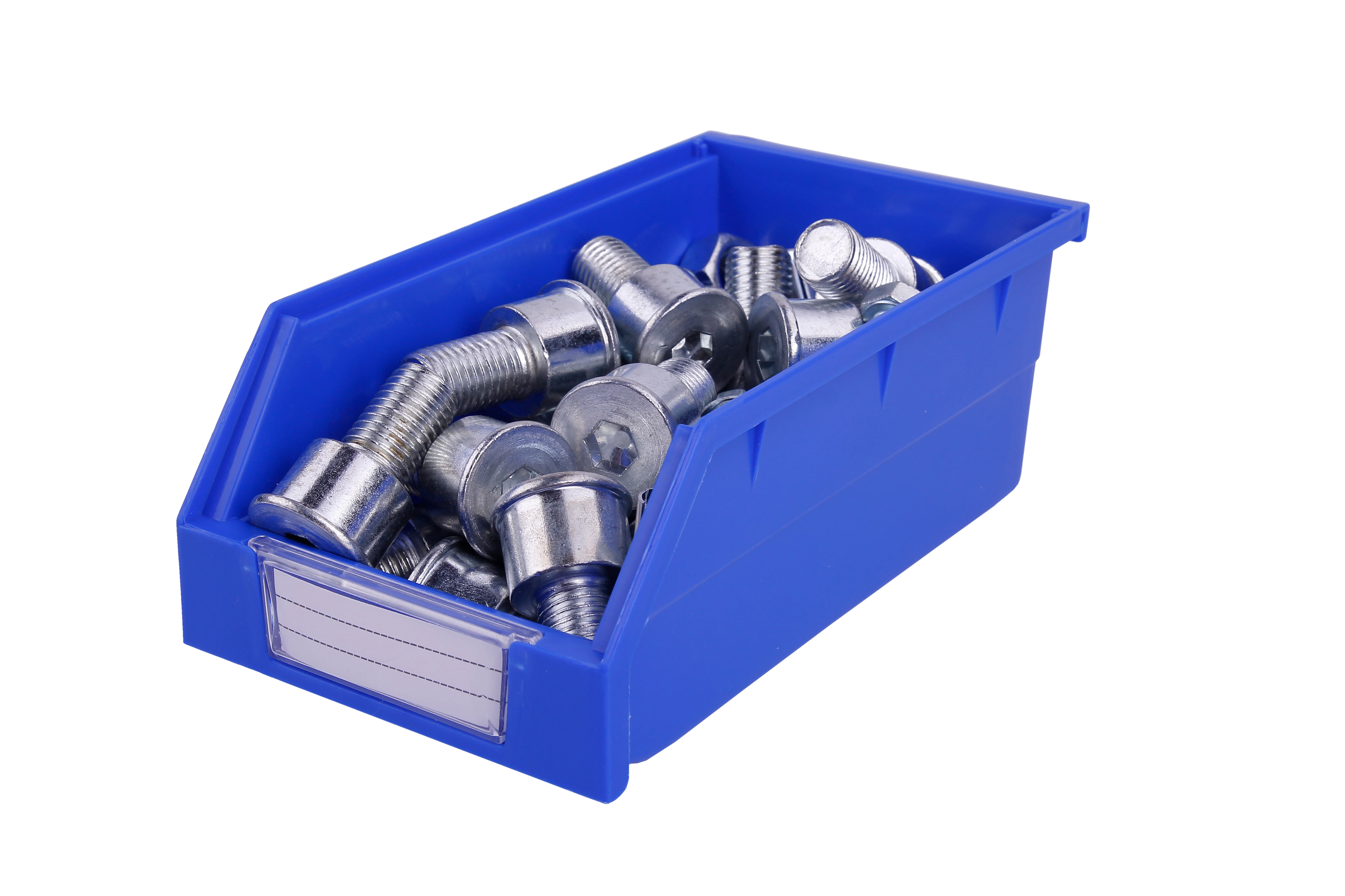 Shelving organizer plastic stackable bins shop use display hanging crate plastic tool storage bin