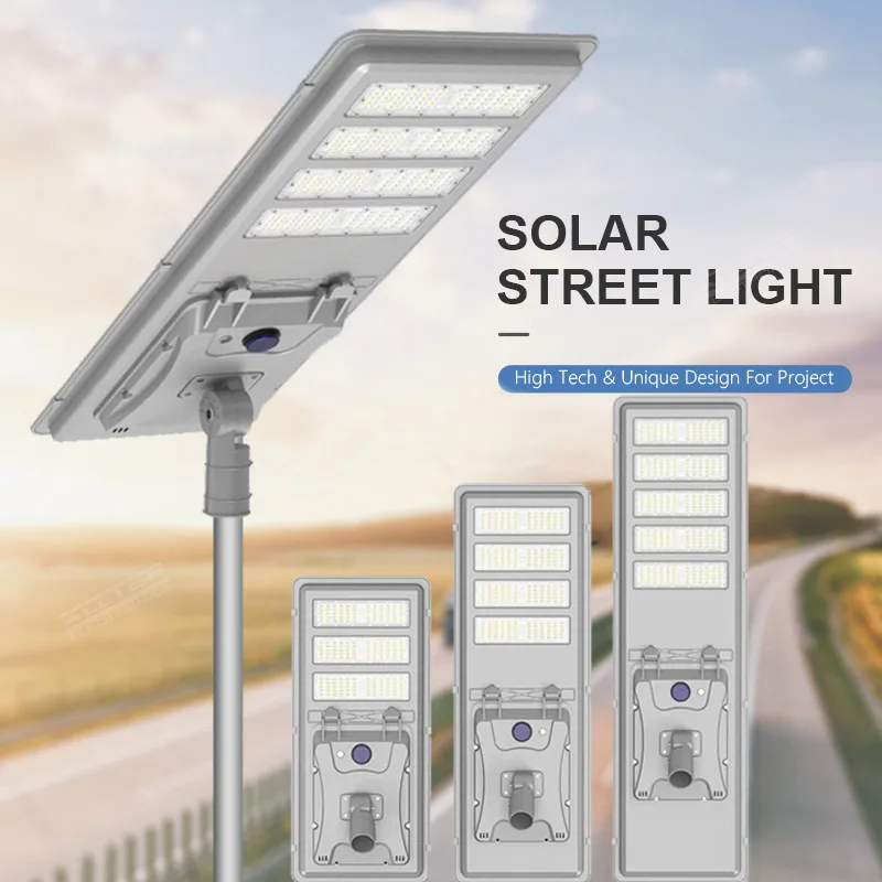 Energy Die-casting Aluminum Lithium Battery Waterproof Streetlight 300 400 500 Watt All In One Outdoor Led Solar Street Light