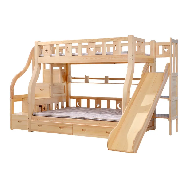 High quality kids wooden furniture sets wooden bunk bed adjustable bedroom bunk bed for sale