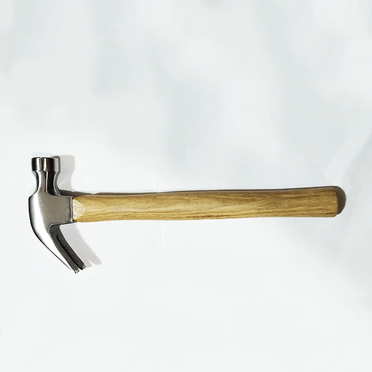 China factory manufacturer wooden handle forged claw hammer