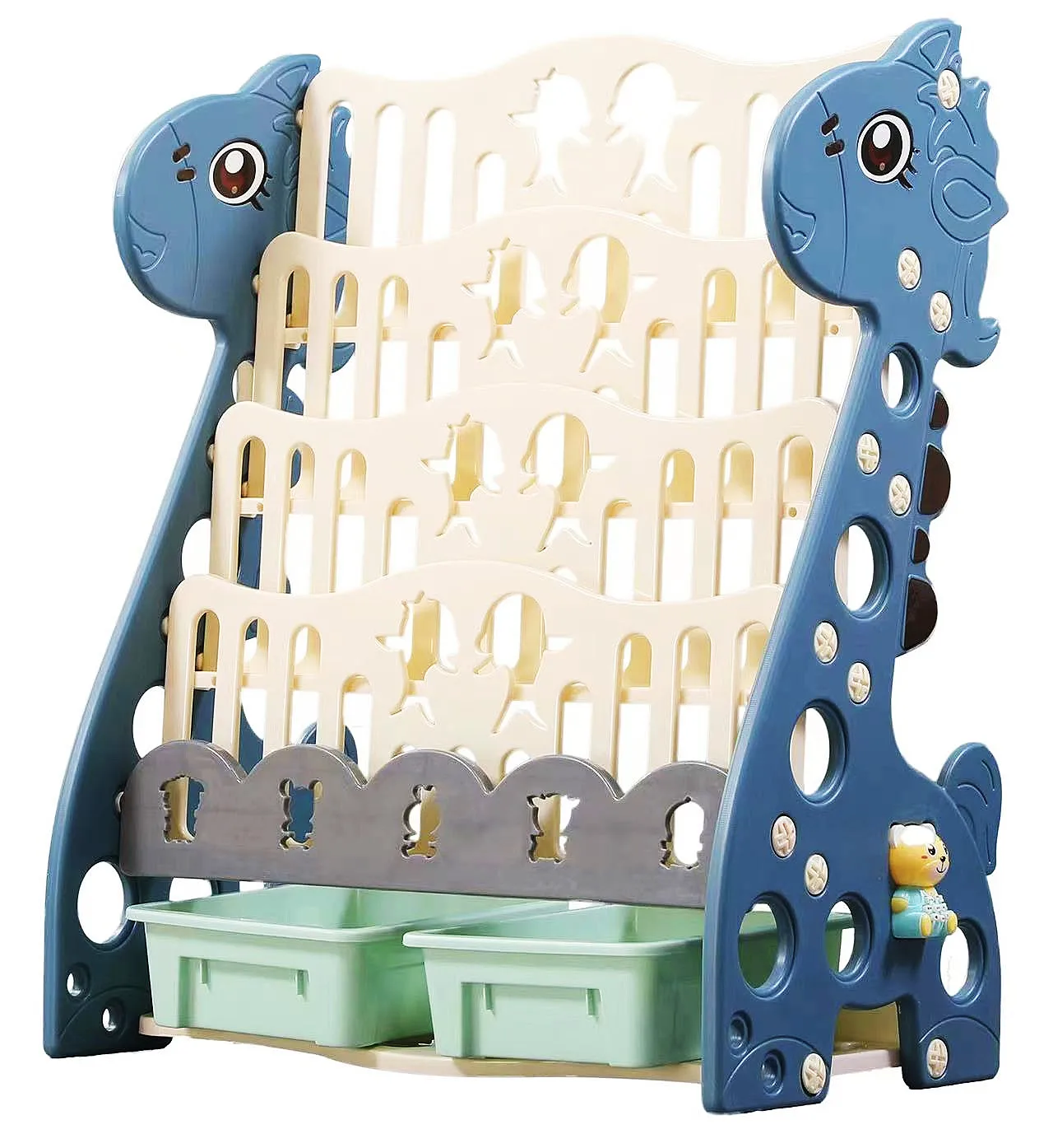 Детская книжная полка Настольный органайзер прочная пластиковая настольная книжная полка