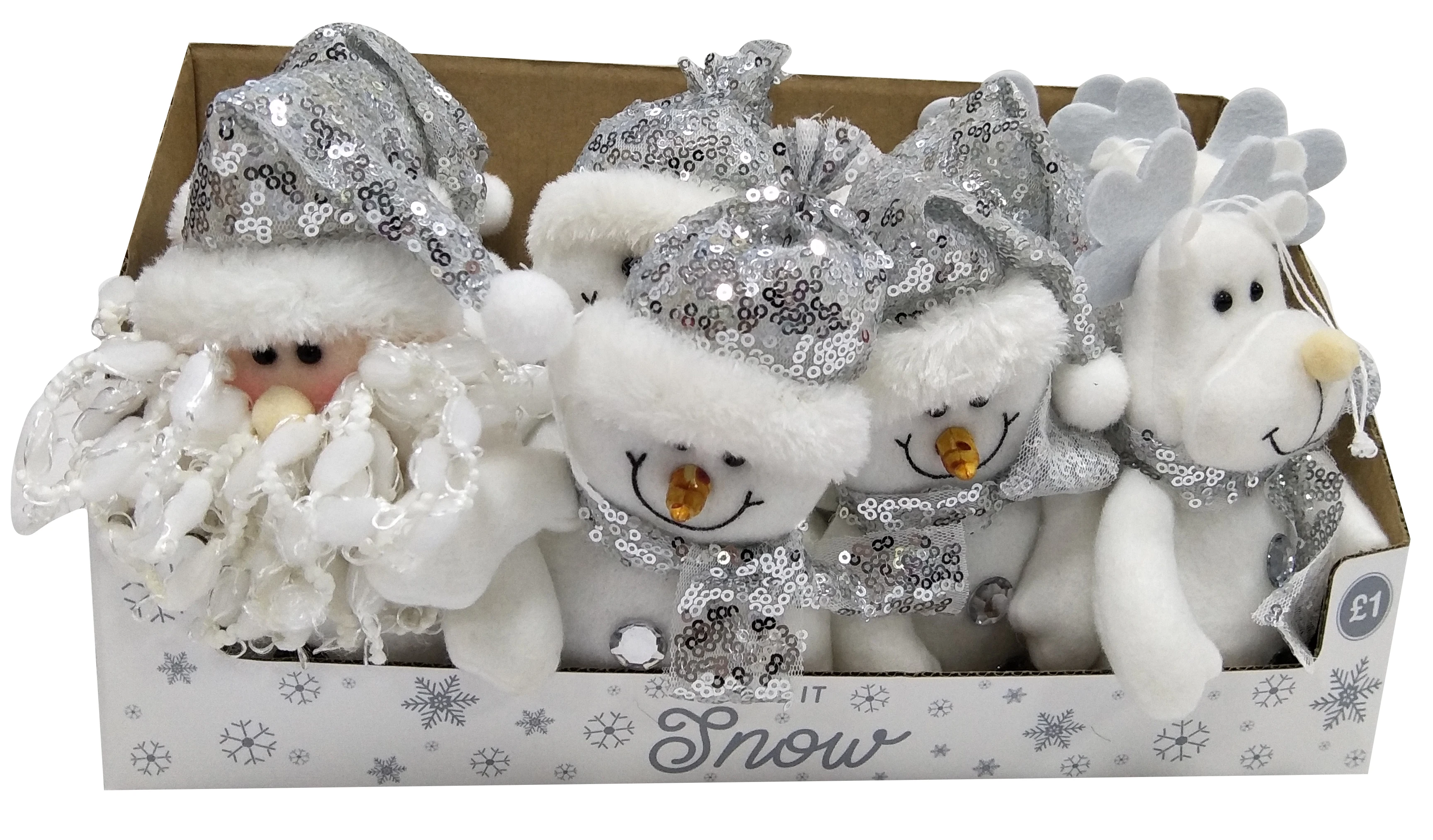 Christmas Doll Hanging Ornaments New Year Gift Supplier Christmas Factory Decorated Snowman Reindeer Santa Claus Plush Doll