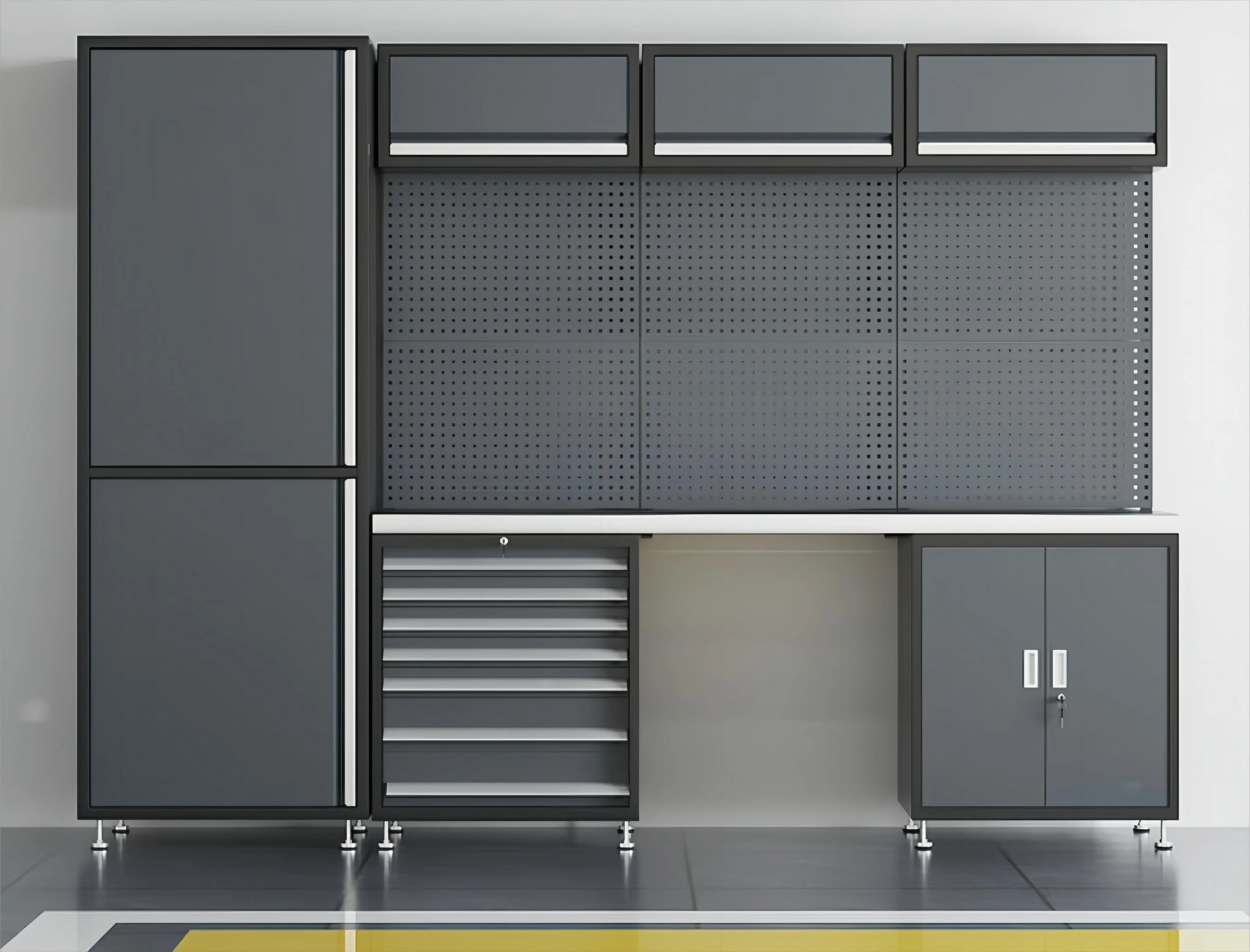 PULAGE OEM ODM wholesale Garage Storage Modular Workbendh Tool Cabinets Heavy Duty Workshop Furniture Metal Work Bench Wholesale