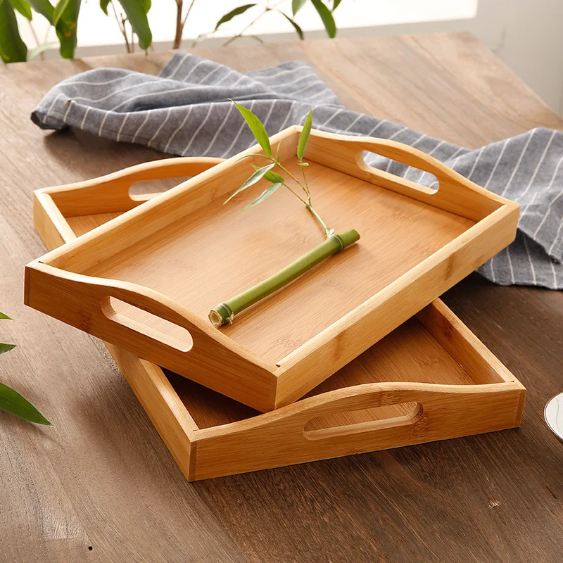 rectangular bamboo wood kung fu tea cup tea set tray wooden tray bamboo tray