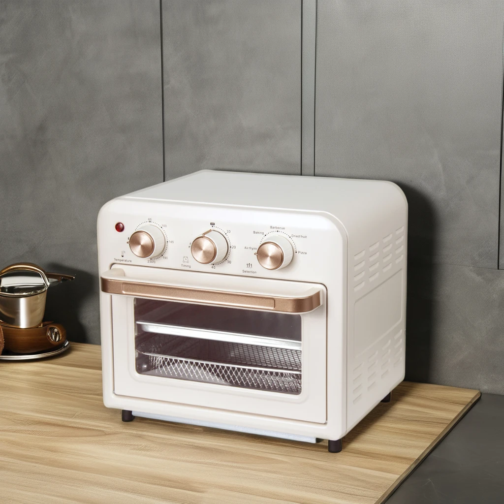 15-Liter Steel Smart Electric Countertop Oven Toaster Multi-Functional Digital Intellect Non-Oil Household Visible Window