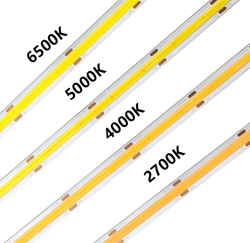 Светодиодная лента COB высокой плотности для умного дома 12 В 24 2700K 4000K 5000K 6500K