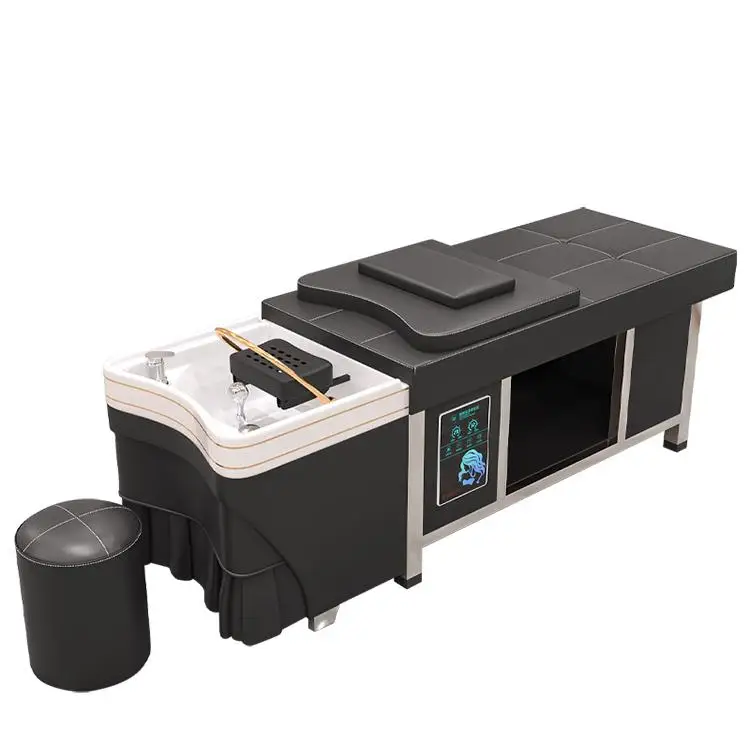 The latest design of modern electric shampoo and massage spa bed can automatically lift for beauty salon