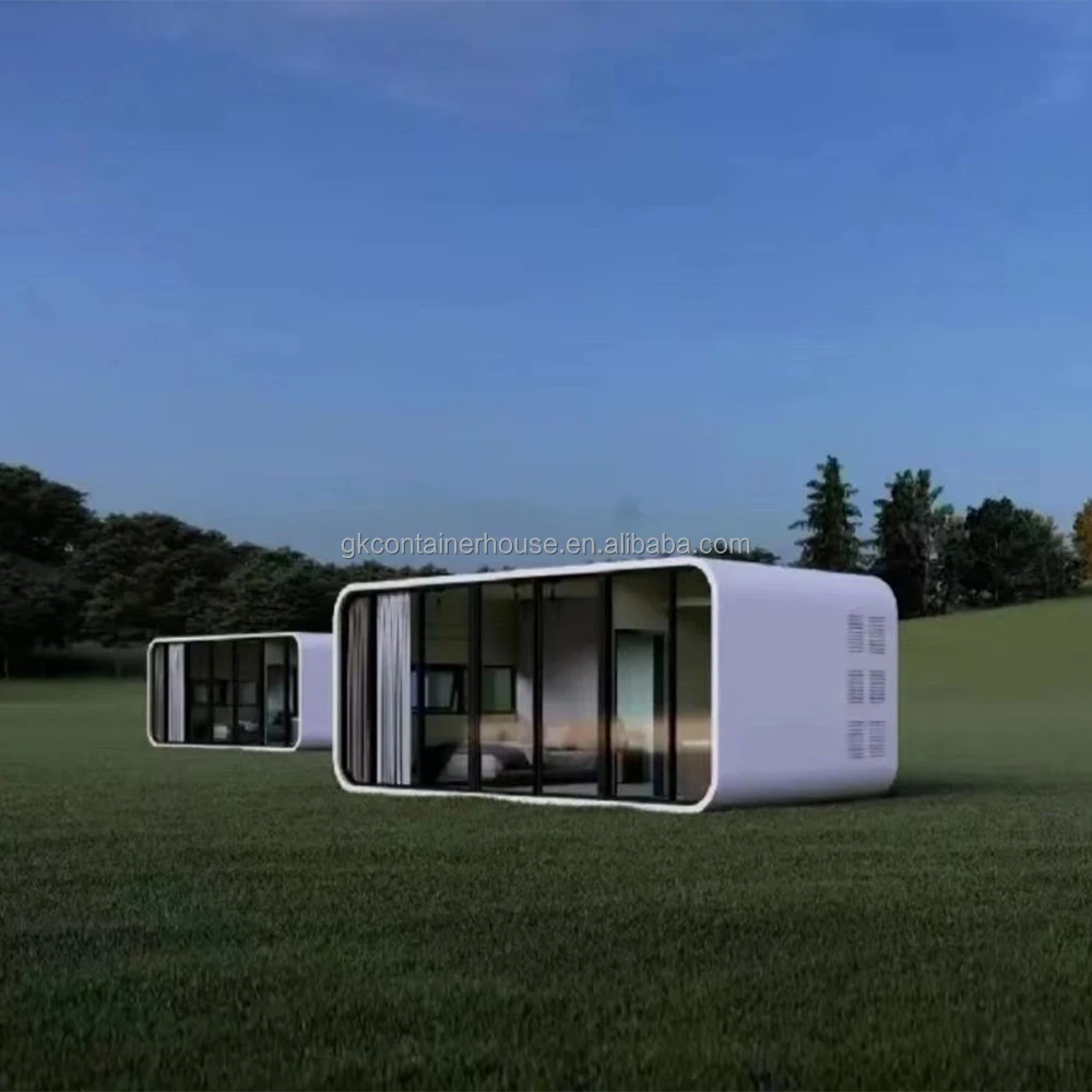 Prefabricated House Mobile Space Capsule Apple Cabin 40ft Customized Outdoor Camping Modern Luxury Hotel Living Tiny Apple Pods