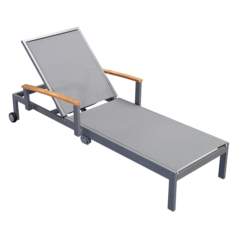 Wholesale Aluminum Chaise Beach Lounge Chairs Outdoor Pool Sling Sun Loungers Chair
