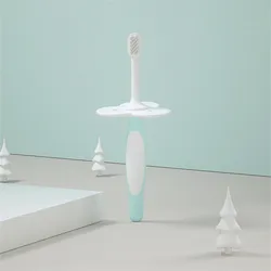 Double sides infant tooth brush BPA free toddler teeth brush with anti choke guard