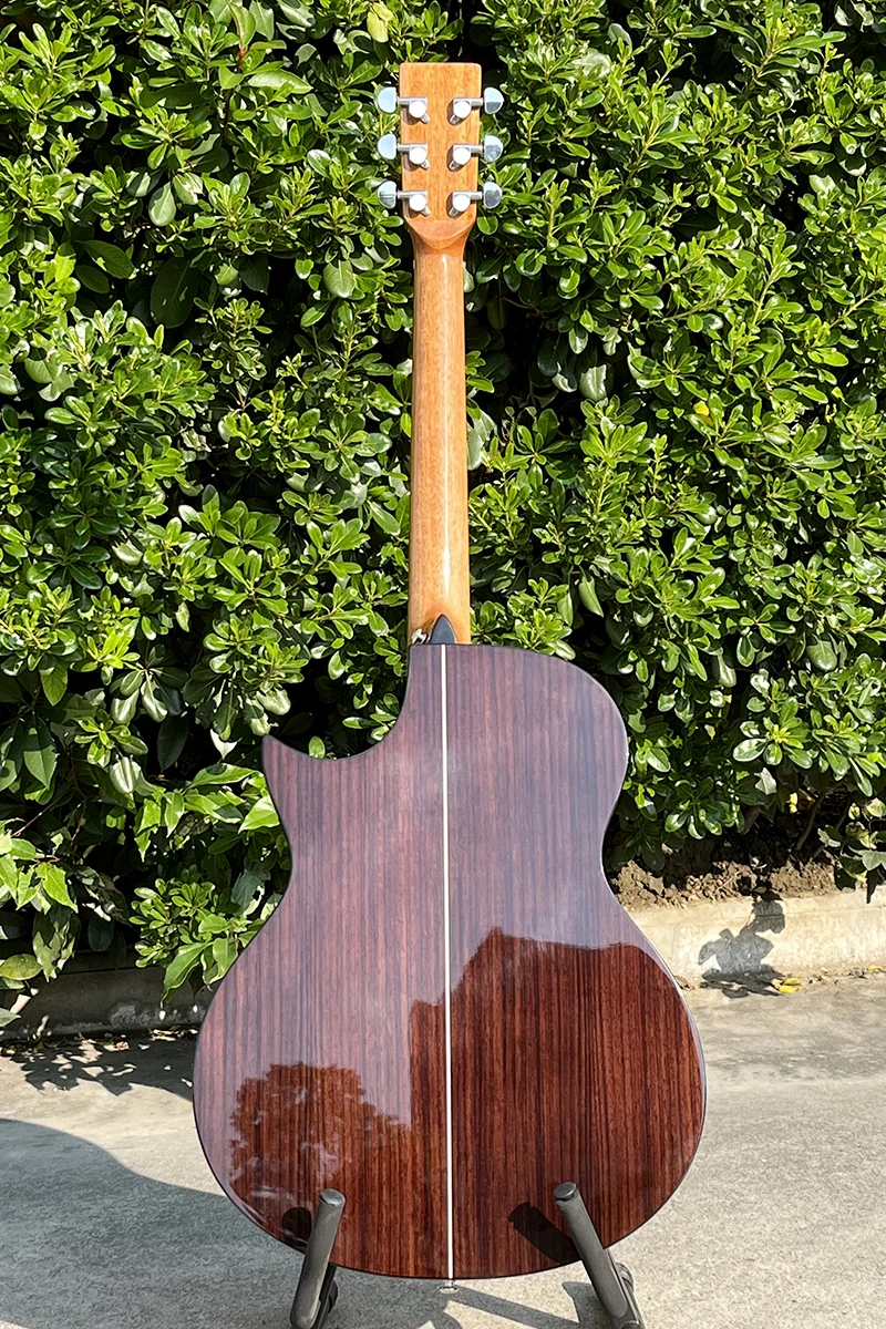 China factory wholesale Price Aiersi brand Gloss fomosj solid top 6-String SJ style electric acoustic guitar