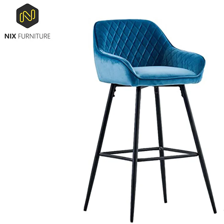 Wholesale Variety Of Colors Ergonomics Elegant Modern Nordic Upholstered Velvet Blue Home Room Arm Dining Chair