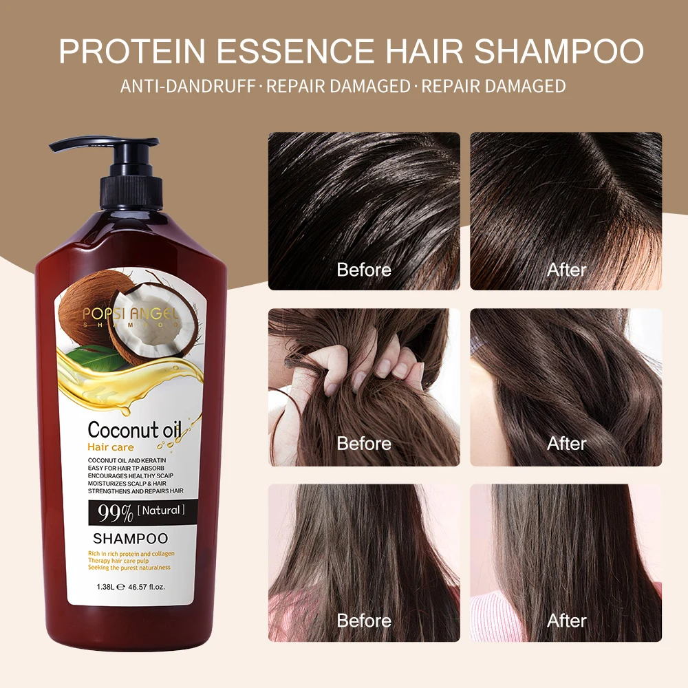 Hair Care Products Coconut Oil Shampoo Moisturizing Anti-Dandruff Organic Coconut Shampoo
