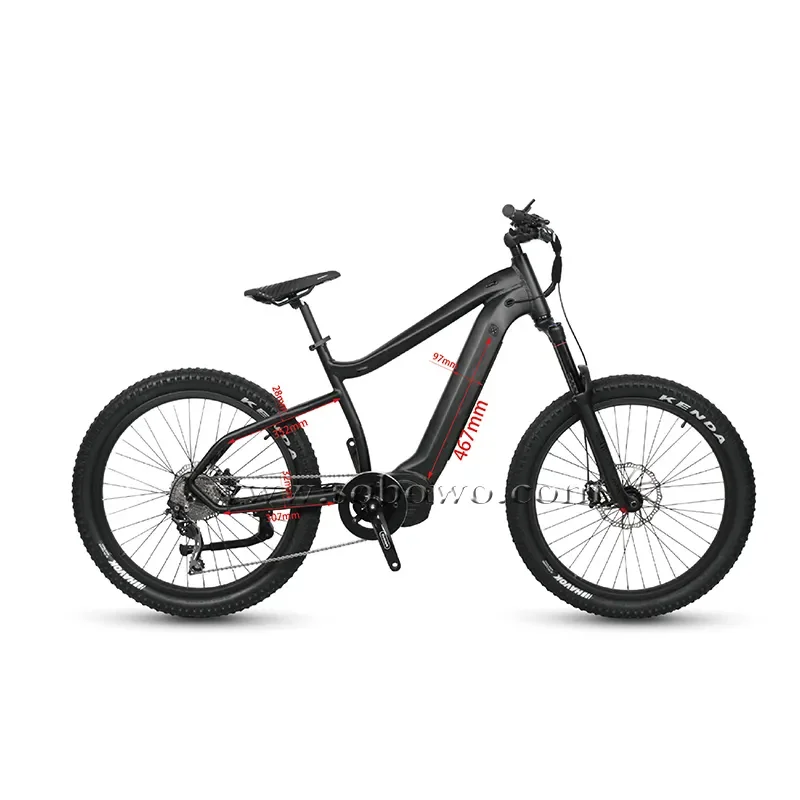 SOBOWO S76 Fat Tire Netual Electric Bike 750W/1000W Bafang Mid Motor M620 Ebike Tektro Hydraulic Brake city fat tire ebike