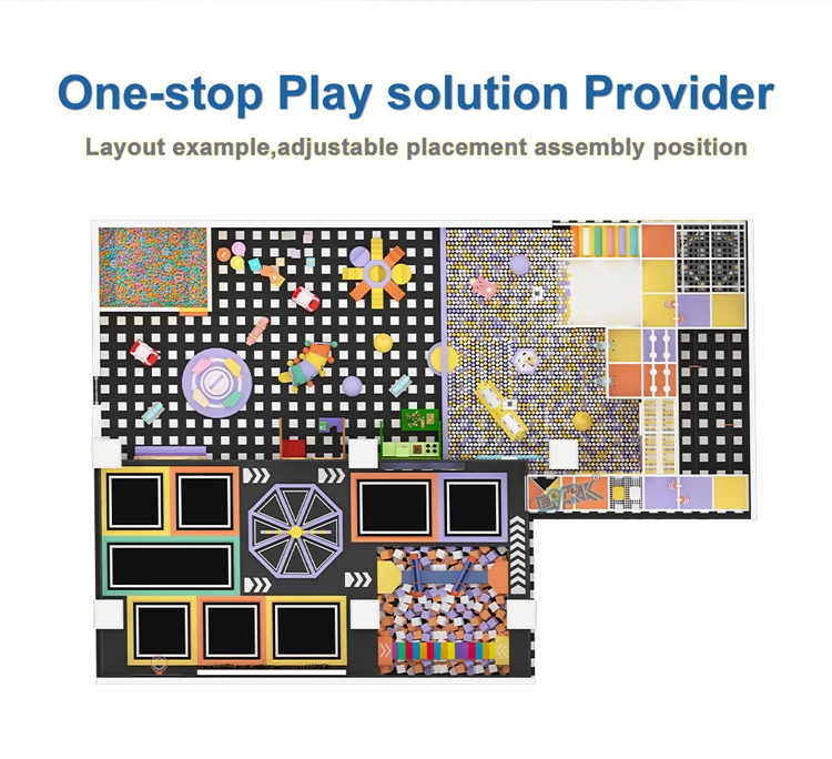 Customized Kids Indoor Playground Big Small Soft Play Center Equipment Indoor Maze With Trampoline Slides Ball Pit For Children