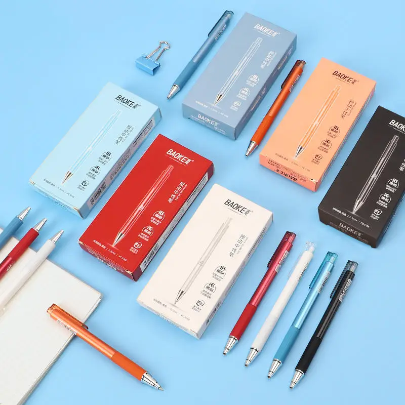 Gel Pens Retractable Quick Dry Gel Ink Pen Fine Point 0.5mm Black Ink Rolling Ball Smooth Write Gel Ink Pen