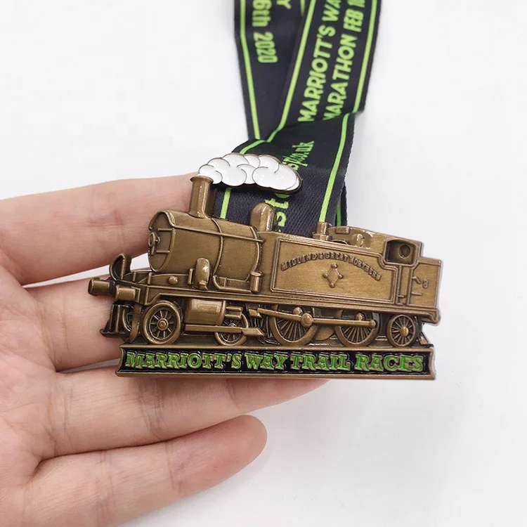 Plated Zinc Alloy Medal Metal Craft Award Souvenir Medallion with Lanyards