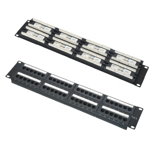 whole sale Cat6 rj45 24Ports FTP patch panel with led