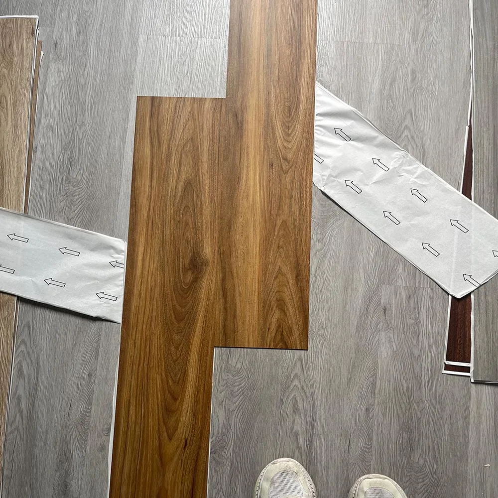 Cheaper flexible quality LVT floor glue free 1.5mm cheaper pvc self adhesive pvc floor wood tiles