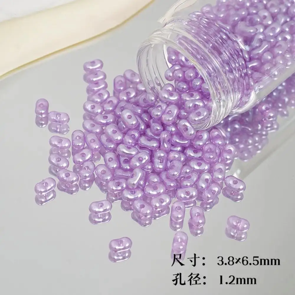 Pearl Color Acrylic Peanut Loose Beads  Handmade Beads Jewelry Material Key Phone Chain Bracelet Diy Accessories