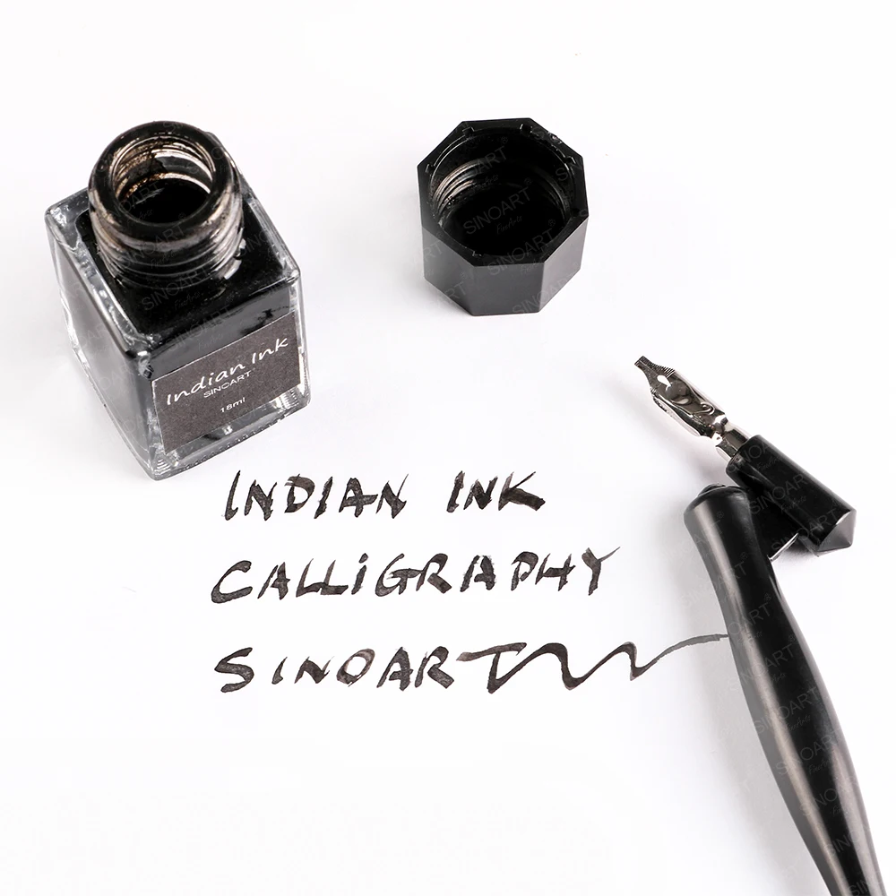 SINOART 5 Pen Nibs 1 Dip Special Shape Design Calligraphy Plastic Handle for Writing Kit