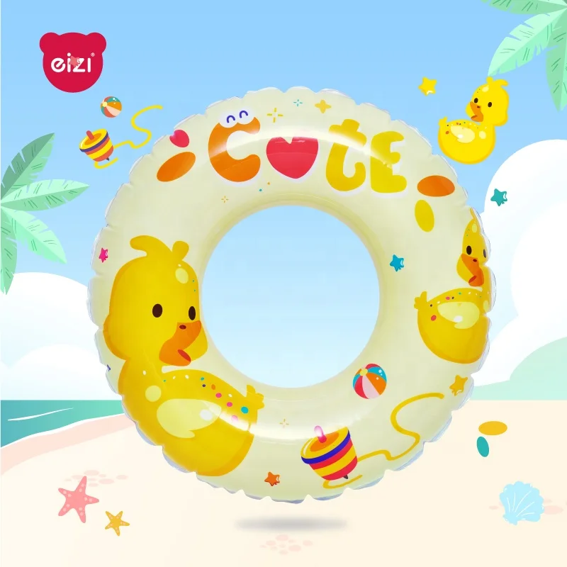 Modern Cute Duck Thick Floating Kids Inflatable Swimming Ring