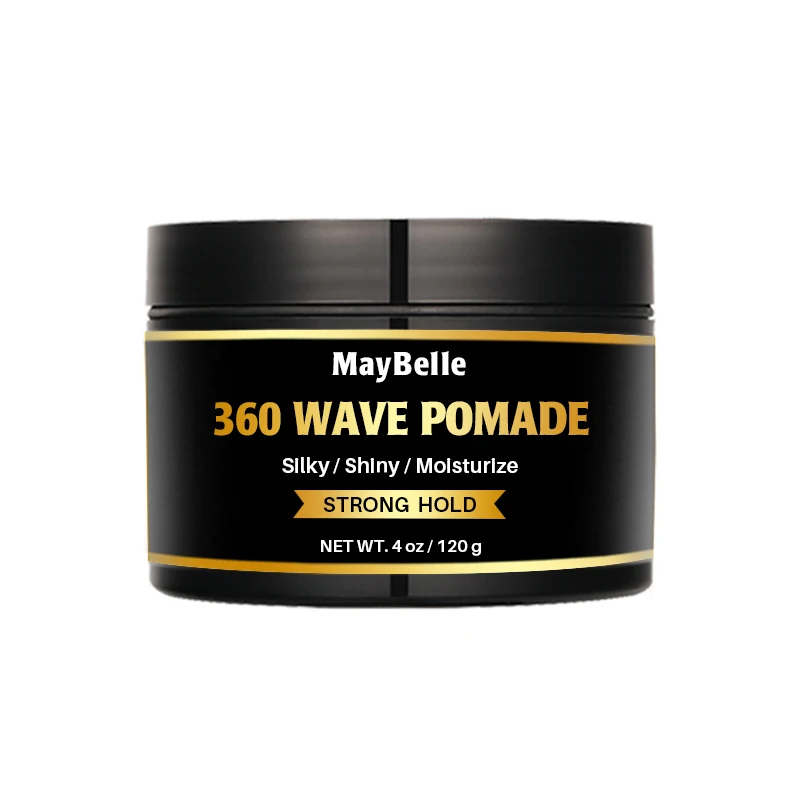 Custom Deep Waves Strong Hold Super Silky 360 Wave Pomade For Men Barber Accessories