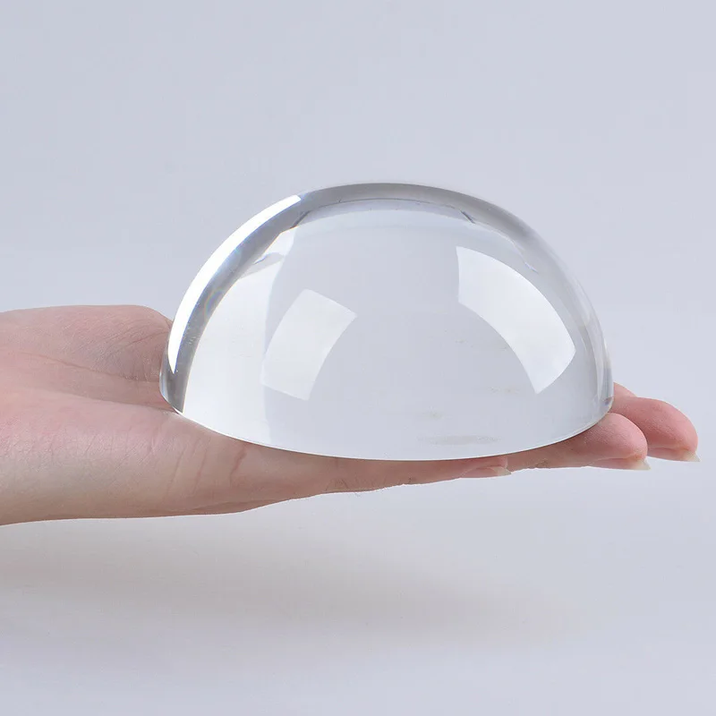 4 дюйма Оптическое стекло пресс-папье в форме со съемной крышкой