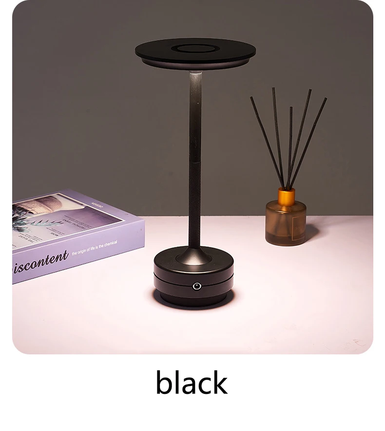 Electroplated rechargeable table lamp Creative table lamp bar Atmosphere Night lamp Modern simple touch switch