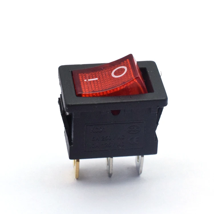 Горячая Распродажа kcd1 led 3-контактный сетевой кулисный переключатель 6A 250V 10A 125V включения выключения