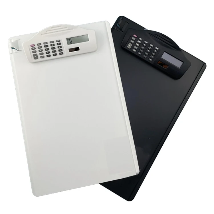Best hot sale Multi Function 8-Digit Solar Record A4 Size Paper Clipboard Dual Power Calculator With Ruler For Office Appliance